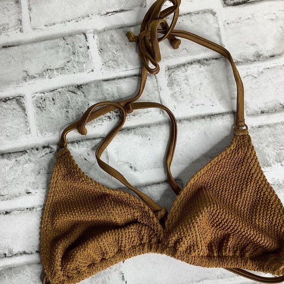 Good American Always Fits Twist Top Bronze Brown Size 1/2 - Picture 2 of 6